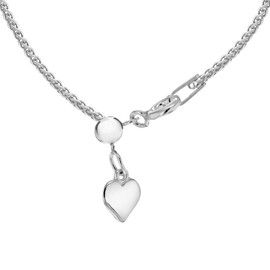 Tuscany Silver Women's Venetian Chain Sterling Silver Slider Adjustable 81 cm / 32 Inches, Silver