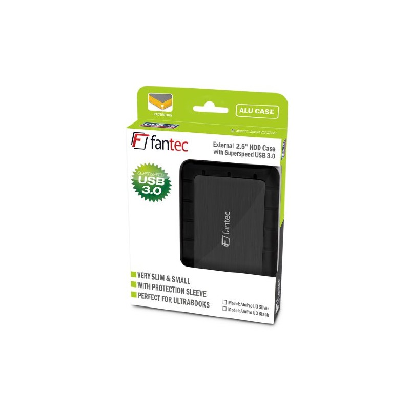 Fantec 2393 AluPro U3 Hard Disc Case - Black