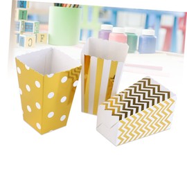 CAXUSD Popcorn Carton Party Favors 36 Pack Variety Dot Strip Wave Patterns Cardboard Ideal for All Occasions