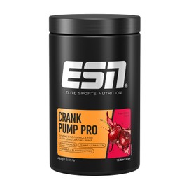 ESN Crank Pump Pro, Pre Workout Booster, Fresh Cherry, 450 g, Made in Germany