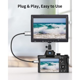 Silkland Micro HDMI to HDMI Cable-1ft, [Gold Plated, Sturdy Aluminum] Supports 4K@60Hz, HDR, Ethernet, ARC, Compatible with Raspberry Pi 4, GoPro Hero 3/4/5/6/7, Cam Link 4K, A6400 A6000 Camera