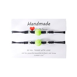 Matching Tennis Bracelet for Women Men Tennis Sports Bracelets Gifts for Boys Girls Tennis Party Favors Christmas Birthday Gifts for Tennis Lovers Players Inspirational Tennis Accessories