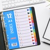 Set of 5 Coloured Folder Index Dividers for Folder A4