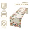 ICMOLYYENLO Floral Butterfly Table Runner Seasonal Spring Flower Bird Table