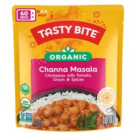 Tasty Bite Organic Channa Masala, 10 Ounce, Pack of 6, Ready to Eat, Microwavable Entree, Vegan & Gluten Free