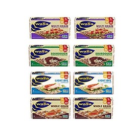Wasa Crispbread Variety 8-Pack: (2) Multi Grain, (2) Whole Grain, (2) Hearty Rye & (2) Sourdough (2 of each)