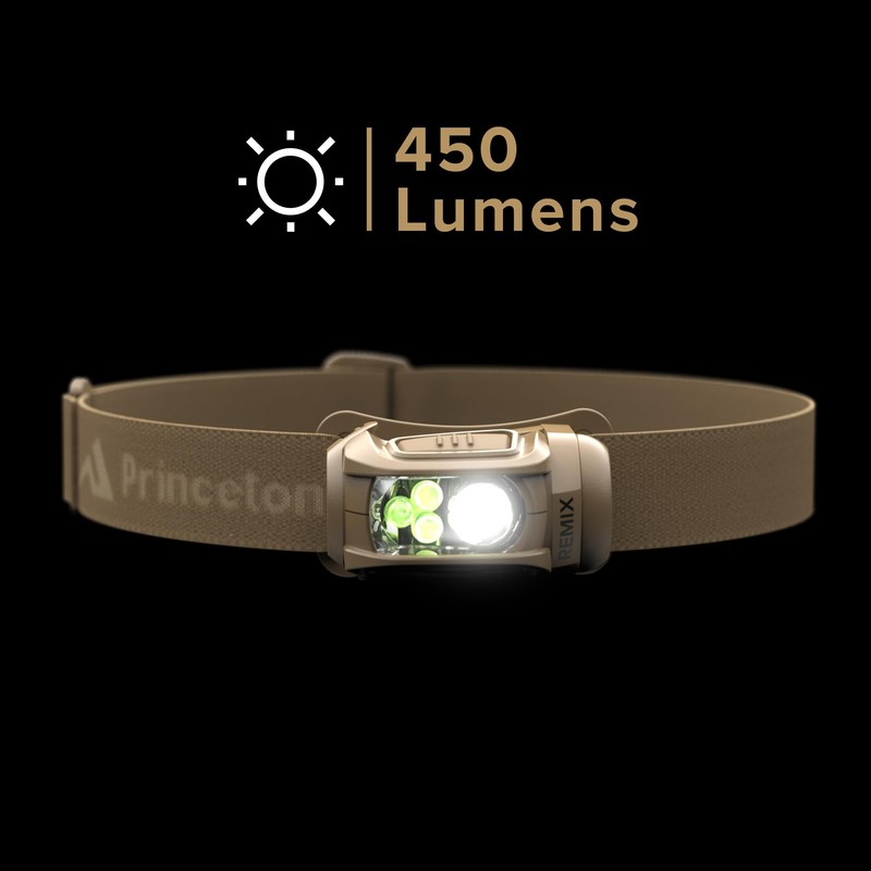 Princeton Tec Remix LED Headlamp (300 Lumens, Tan w/Red LEDs)