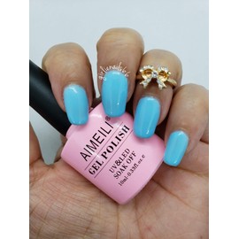 AIMEILI Soak Off UV LED Gel Nail Polish - Soft Baby Blue (059) 10ml