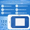 Geiserailie 120 Pcs Food Service Blue Detectable Bandage Woven Fingertip