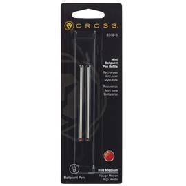 クロス 詰め替えインク ボールペン用 油性 替芯 M 中字 8518-5 レッド 2本入 正規輸入品