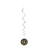 OakTree Sparkling Fizz Hanging Swirls 60th Black/Gold 6pcs