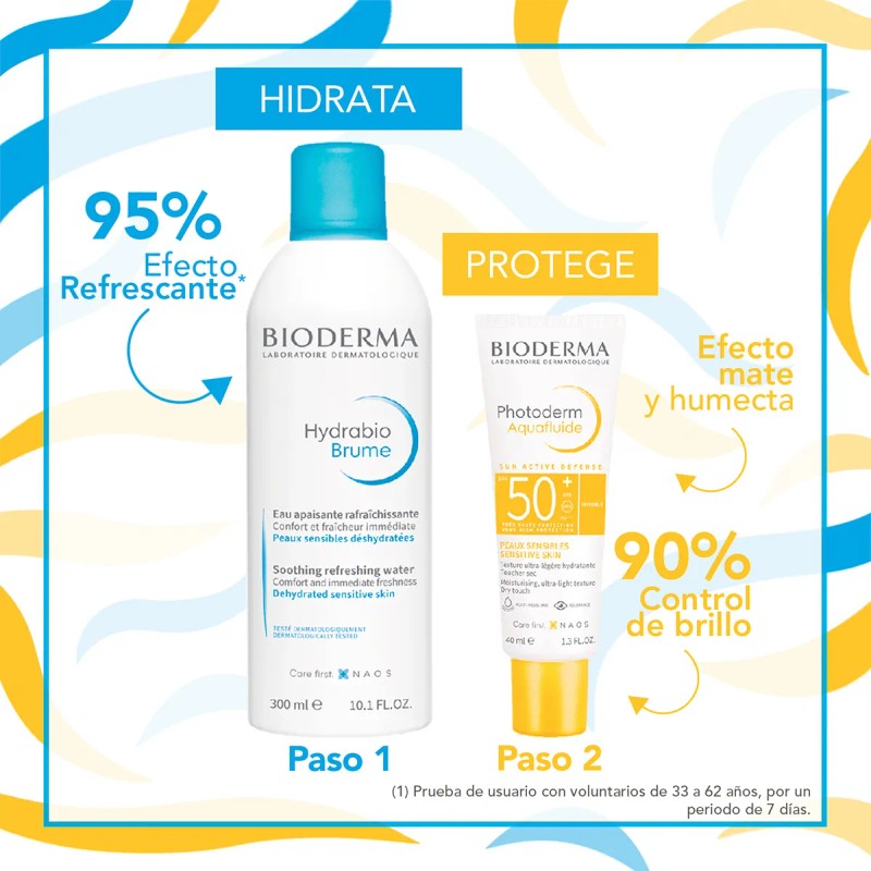 ☀️🌿 Kit Bioderma Photoderm Aquafluido Neutro SPF50+ | Protector Solar