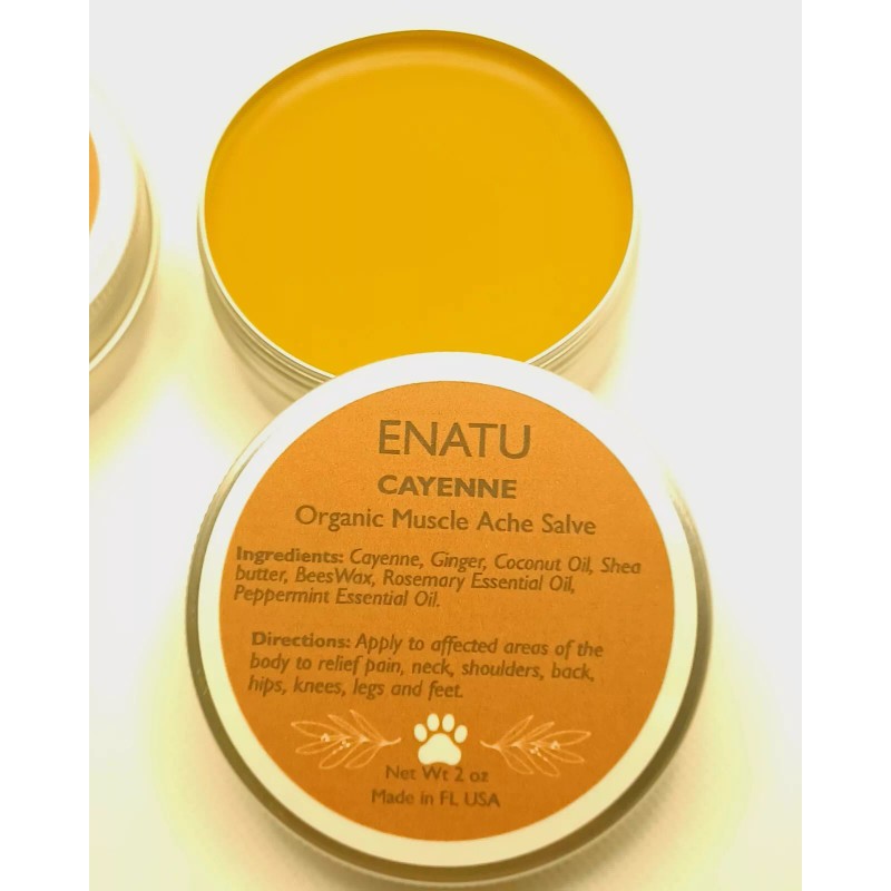 Enatu Cayenne Organic Muscle Ache Salve 2 Oz