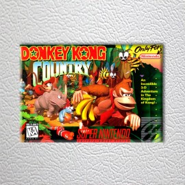 SNES - Donkey Kong Country (NEW High Quality Box Art FRIDGE MAGNET)