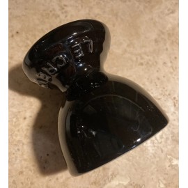 Le Creuset "Black Onyx" LE CREUSET Footed Egg Cup Holder Stoneware Shiny Black 1st Quality