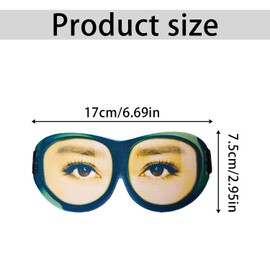 Tabanzhe Eye Mask for Sleeping-2 PCS Funny Eyes Open Sleep Eye Mask Soft Eyemask Novelty Travel Eye Cover Eyeshade Mask for Men Women Night Travel Nap Meditation