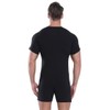 Landofgenie Mens Short Sleeve Onesie Jumpsuit Pajamas Stretchy Cotton One