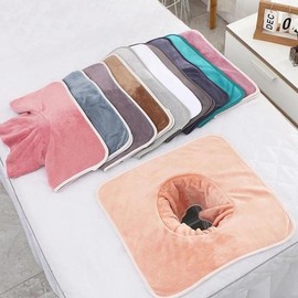 1Pcs 3535cm 두꺼운 아름다움 스파 마사지 테이블 병원 호텔 미용실에 구멍이있는 페이스 타올을 만들기 [02 Peacock blue] 1Pcs 35x35cm Thick Beauty Spa Massage Table Face Towel with Hole for Hospital Hotel Beauty Salon [02 Peacock Blue]