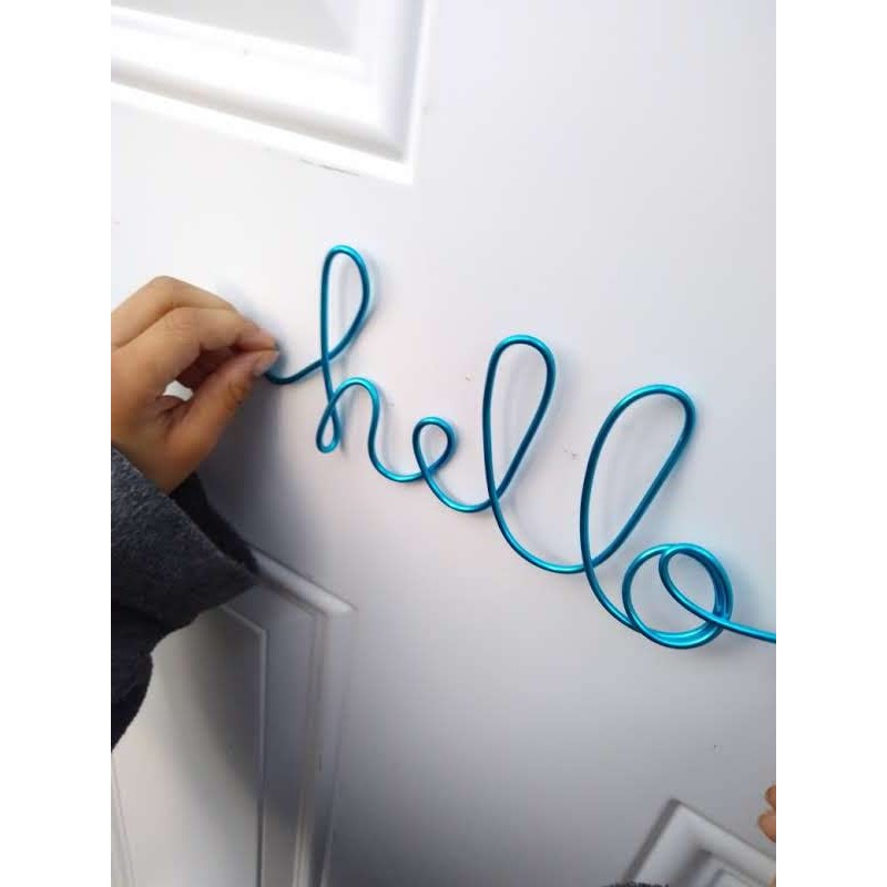 Hello Sign Wall Hanging for Room, Office, Bath, Kitchen