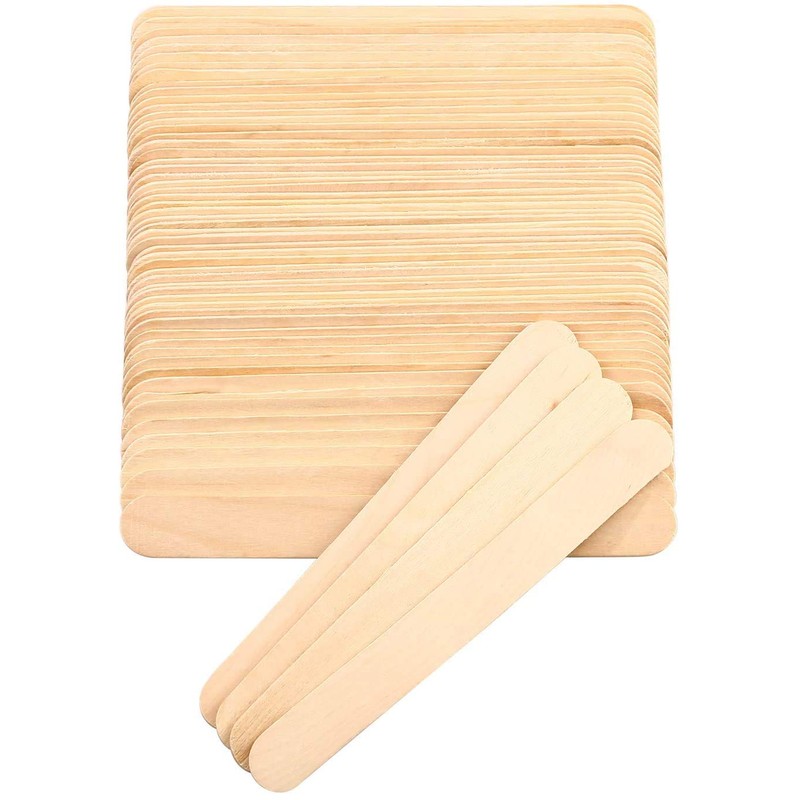 NANO ABSOLUTE Barber Mini Wooden Spatulas for Hair Removal, Eyebrow