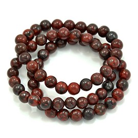 Paialco 6mm Brecciated Jasper Gemstone Stretch Beaded Bracelet, Pack of 3