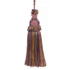 DecoPro Pink Green LT Green 5.5" Decorative Key Tassel Dusty Olive Rose [Invidual]