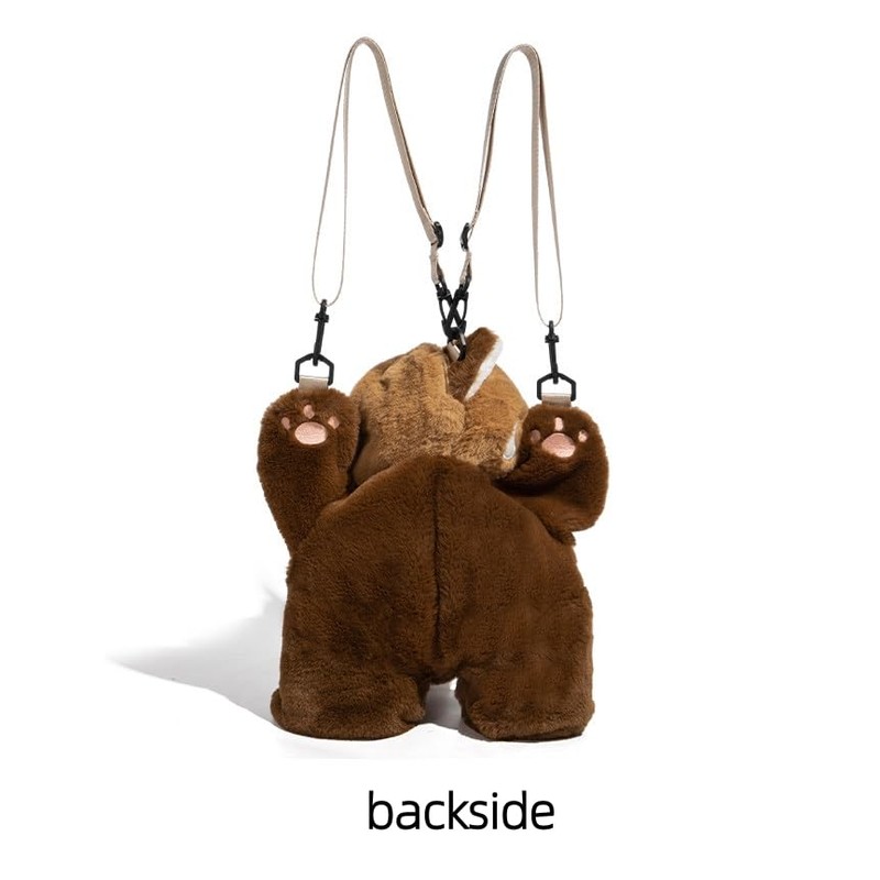 AWXZOM red panda bag Red Panda Plush Backpack cute Animal