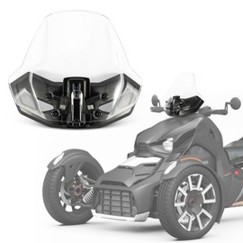 PSLER Front Ryker Windshield Wind Shield Deflector Windscreen - Fit for Ryker All Models Ryker 600 900 Sport Rally Edition Accessories 3 Inches Adjustable Replace #219401023#219400771