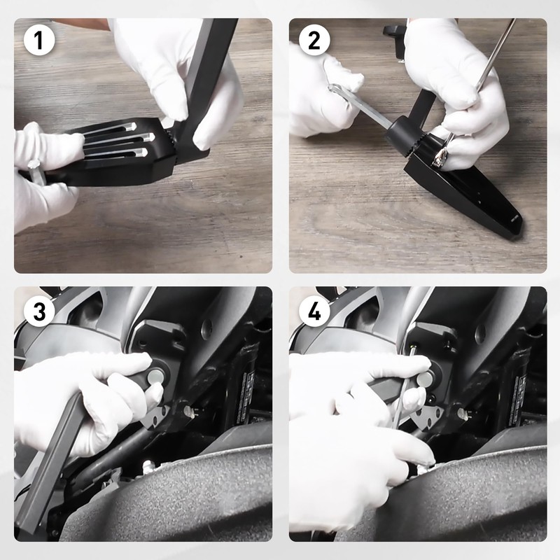 Hutexico Passenger Foot Pegs Adjustable Foot Boards Easy Install Rear