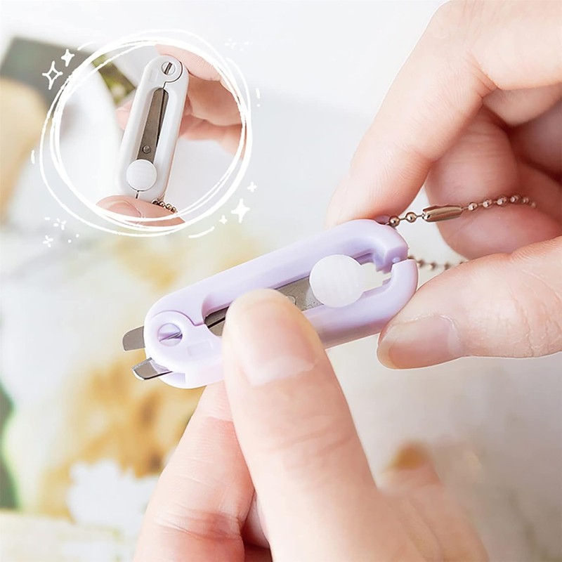 Mini Scissors with Key Chain Mini Telescopic Small Foldable Scissors