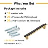 BEROSSA Black and Gold Cabinet Pulls Matte Black and Gold