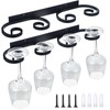 Wenqik Wall Mounted Wine Glass Rack Stemware Wine Glasses Holder