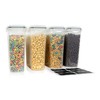 Simpli-Magic 79321 Cereal Containers Storage Set, Basic, Clear, 6 Pack