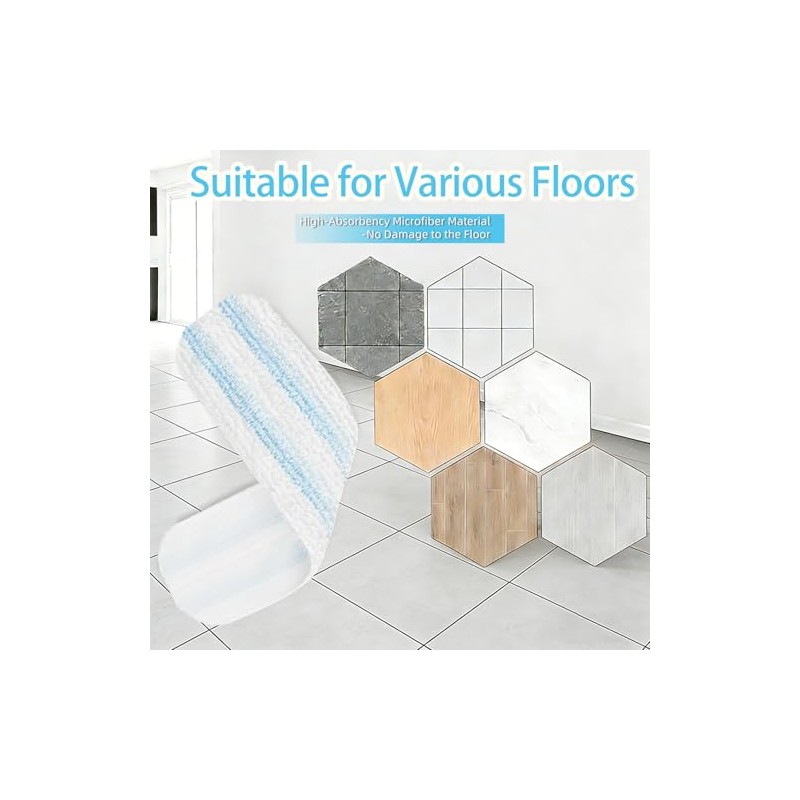 Pack of 4 Replacement Covers Compatible with Vileda H2PrO Floor
