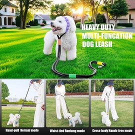 Anlitent Classic Heavy Duty Dog Leashes for Large Dogs,Medium Sized, 4.6ft, Comfortable Handle, No Pull Slip Rope Leades for Outdoor Walking Strong Antipull Lead German Shepherd (Black)