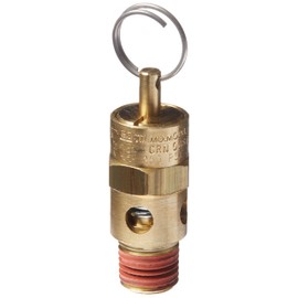 Control Devices ST25-1A250 ST Series Brass Soft Seat ASME Safety Valve, 250 psi Set Pressure, 1/4 Male NPT