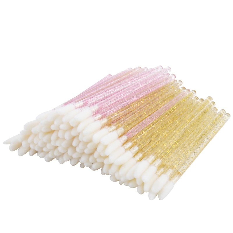 100 Pcs Disposable Lip Wands Applicator, Premium Lipstick Brush Stick,Eye