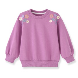 HahaNice Kids Clothes Girls Long Sleeve Top Jumper 18 Months Floral Purple