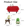 Mevodeata Cute Mini Frog Figurine with Small Sofa and Lamp
