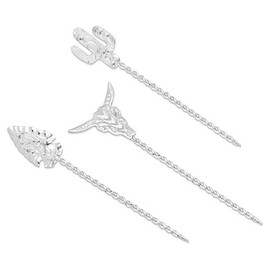 Montana Silversmiths Unisex Southwest Inspired Cowboy Hat Picks 3 Piece Set