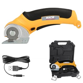 Cordless Electric Scissors, Rotary Cutter for Fabric and Cloth, Fabric Cutter for Carpet Leather Felt with Storage Box