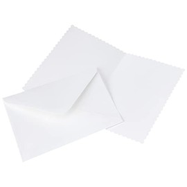 Papermania 5 x 7-inch 300 GSM Scalloped Card Blanks and Envelopes, Pack of 12, White