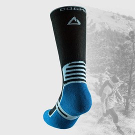 DOGMA Yeti - Quick-Drying Merino Hiking Socks for Women, Men & Children, Breathable Trekking Socks, Calf Length Functional Socks, Outdoor Hiking Socks, blue