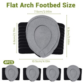 Roucerlin Fußgewölbebandagen mit Polster, atmungsaktive Plantarfasziitis-Ärmel, weiche Fuß-Kompressionsbandage für Damen und Herren, Plattfüße, Senkfuß, hohes Fußgewölbe, Grau, Einheitsgröße, 2 Paar