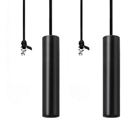 2PCS Bathroom Cord String Handle Connector 6*1.2cm with 150cm Light Pull Cord Extension Black Zinc Alloy Cylindrical Light Switch Pull Cords Handle for Bathroom Toilet Ceiling Lights Fan Switch