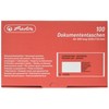 Herlitz 792705 Dokumententasche DL 100er Packung selbstklebend, rot/schwarz
