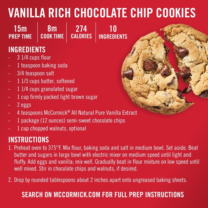 McCormick Vanilla Extract, Pure, No Corn Syrup, Gluten Free, Rich,