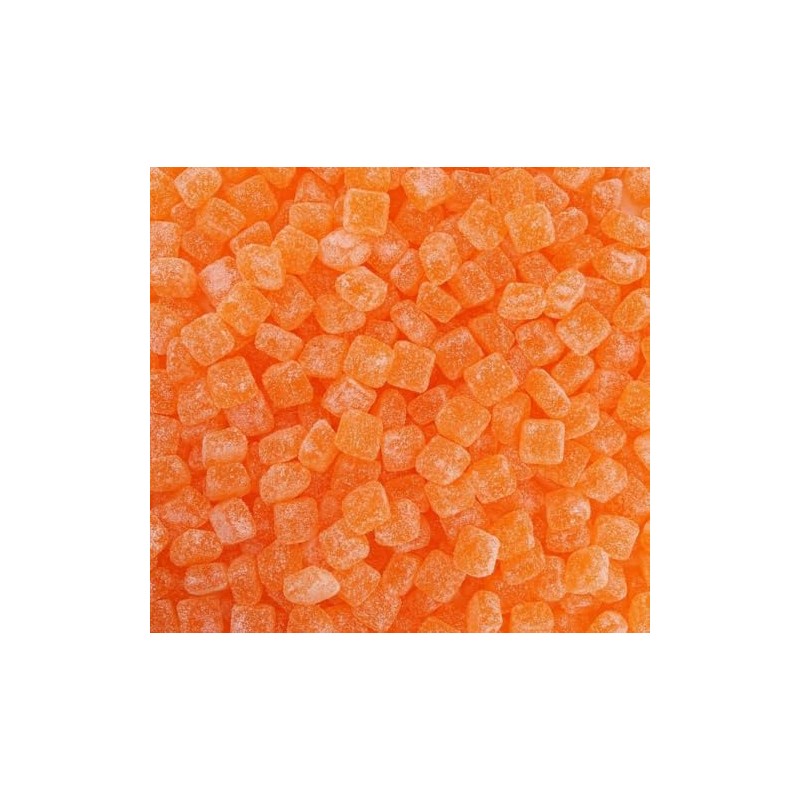 SweetGlob Sour Chewy Cubes Candy (1 Pound, Orange)