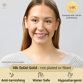 MAX + STONE Natural Red Ruby Single Small 11mm Huggie Hoop Earring for Women in 14k Yellow Gold with Hidden Clip Closure July Birthstone