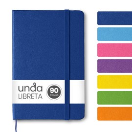 Libreta Pasta Dura con Poliuretano y Separador  Cuaderno de Notas con 90 Hojas Rayadas de Línea  21 x 14 cm  Ideal para Oficina, Estudio y Papelería  